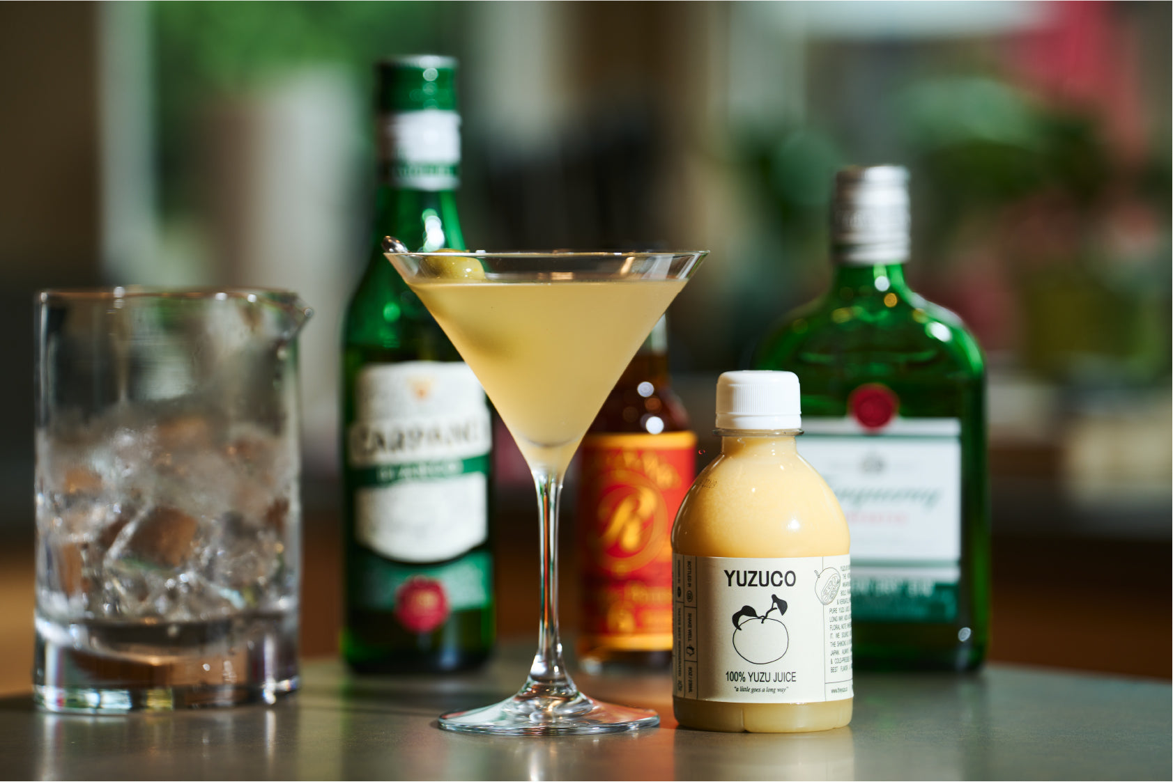 Yuzuco Siganture Martini with 100% yuzu juice, tanqueray,