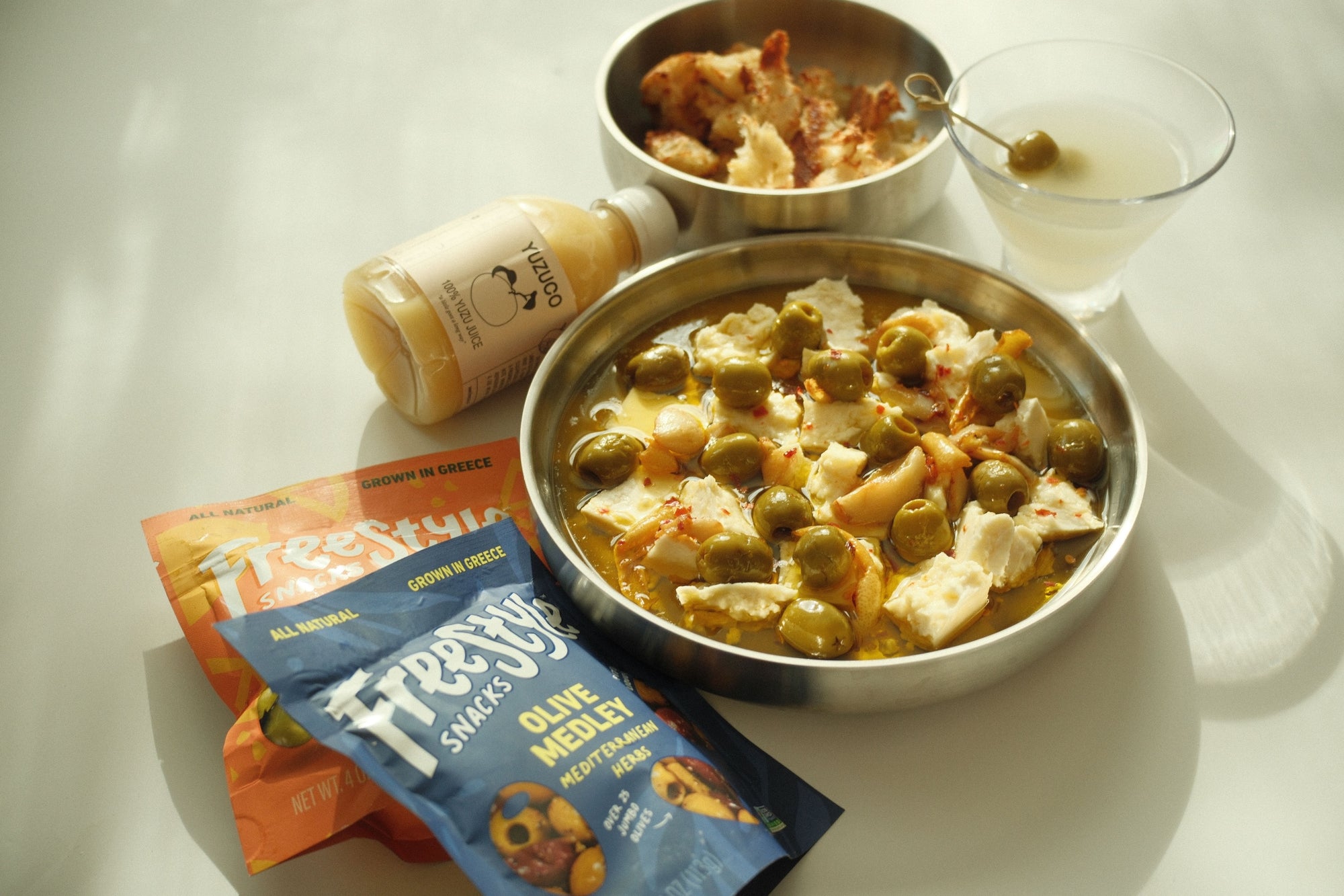 Spicy Yuzu Olives w/ Feta